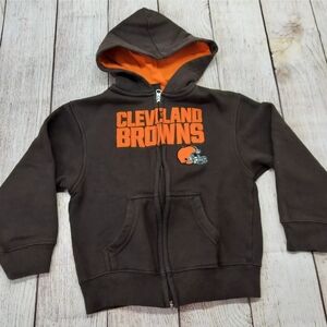 Cleveland Browns NFL KIDS Medium (5/6) Hooded Full-Zip Jacket